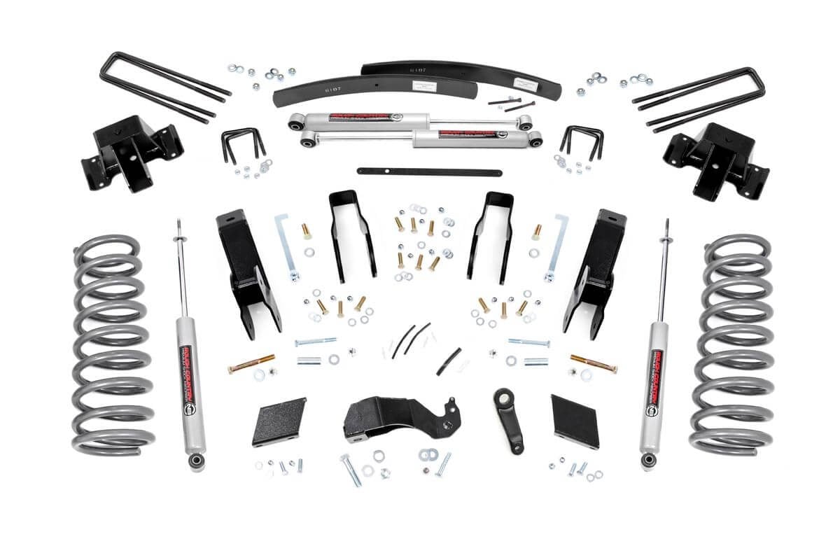 Dodge Ram 2500 Suspension Lift Kit - Rough Country - 5 Inch with N3 Shock Absorbers - '94-'99